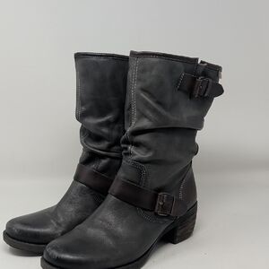 Pikolinos Women's 2 Tone Grey Leather Boots